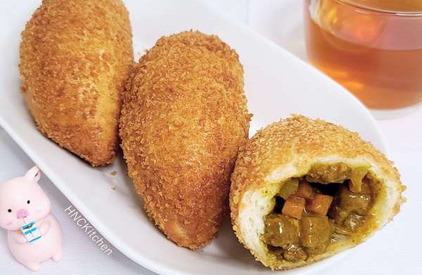 Cách làm BÁNH MÌ CÀ RI NHẬT BẢN GIÒN RỤM không cần Lò