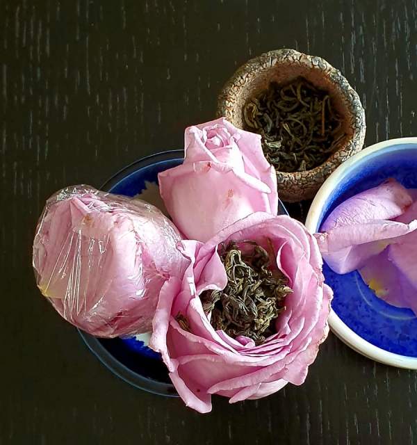 Tự ướp trà với hoa hồng vườn nhà 3